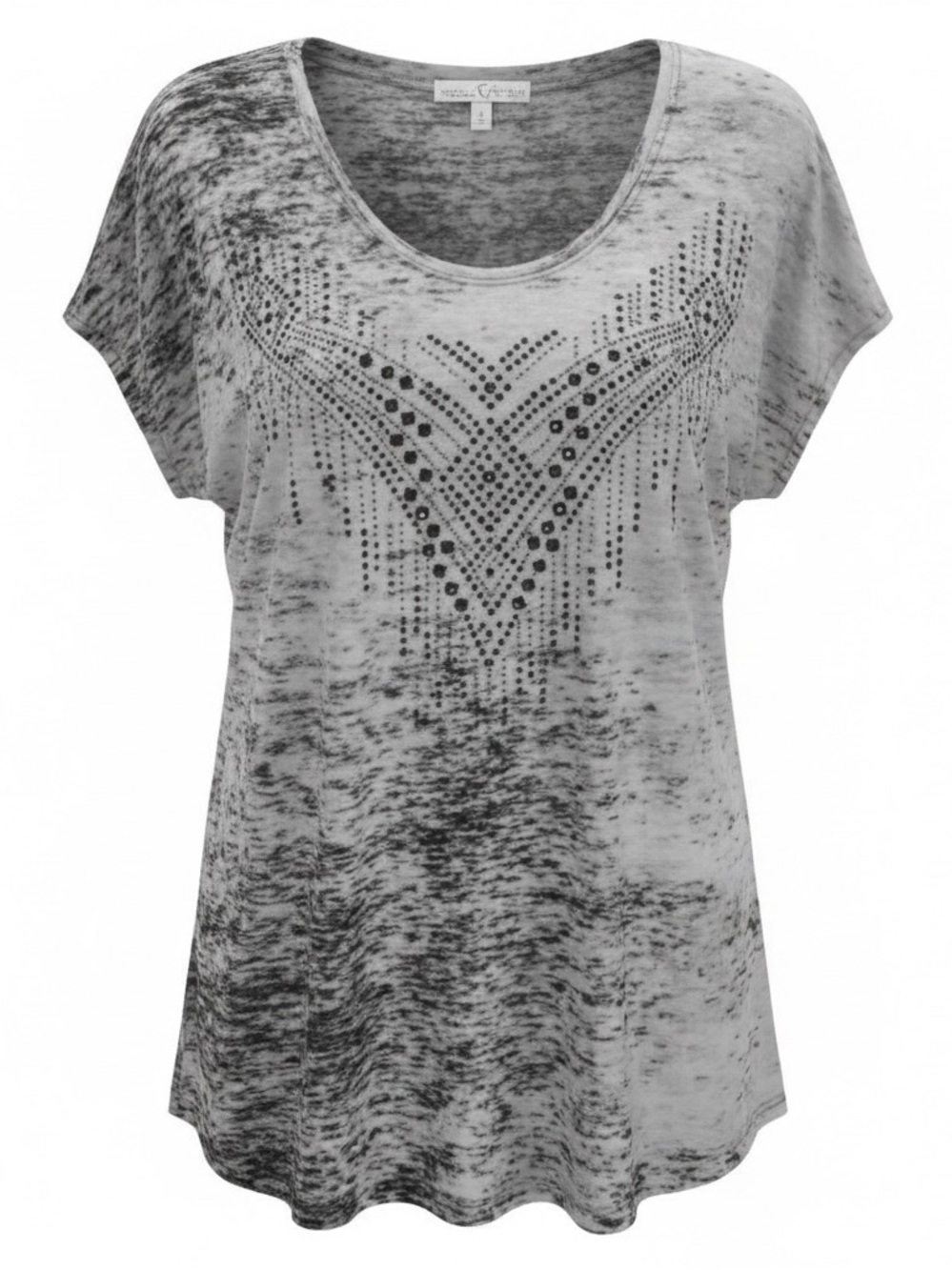 Y2K Vintage Embellished Burnout Tee – Grunge / Mall Goth